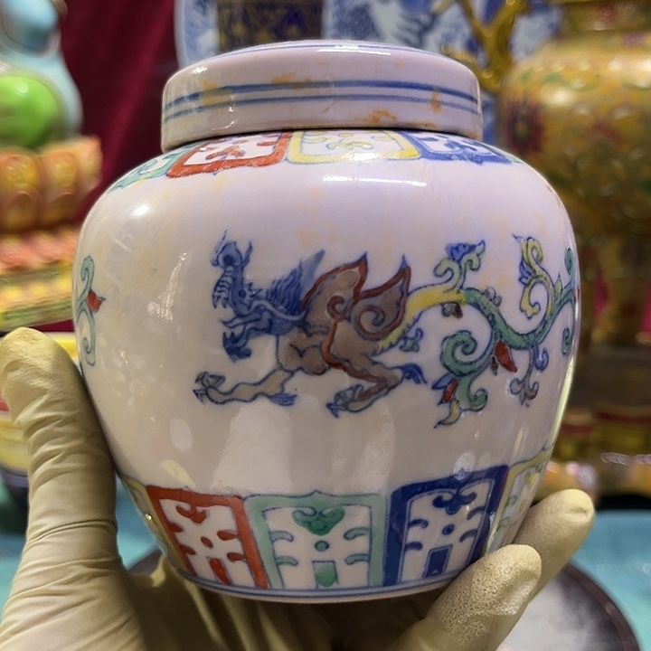 盖碗摆件摆件瓷器摆件