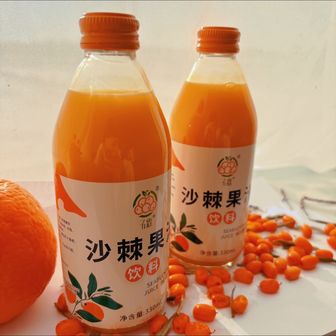 子霖沙棘果汁饮料330MLx6瓶