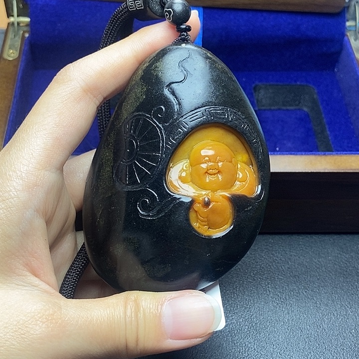 和田玉未镶嵌挂件天*N