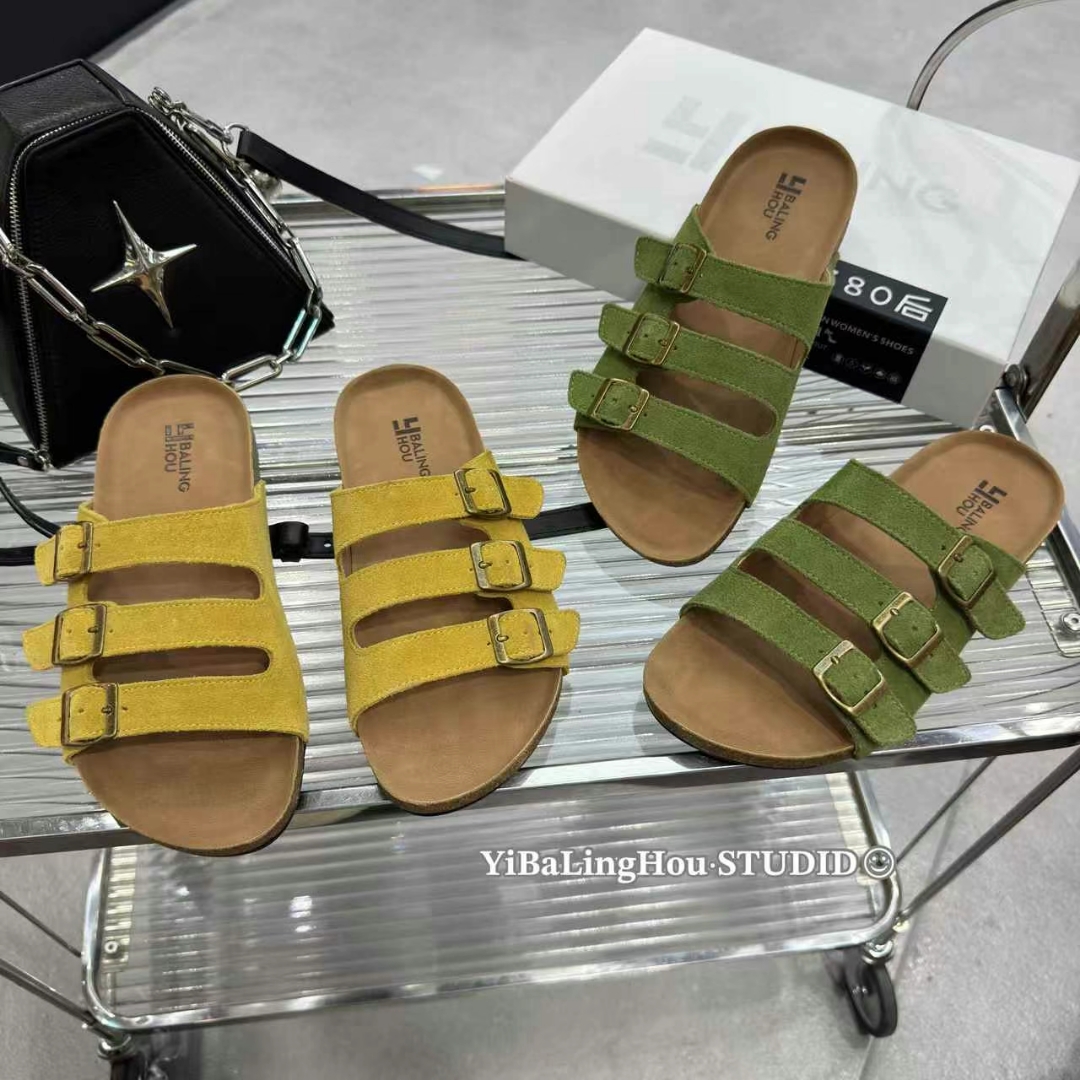 YBLH【25夏·超舒服·莫兰迪色·勃肯拖鞋】81228