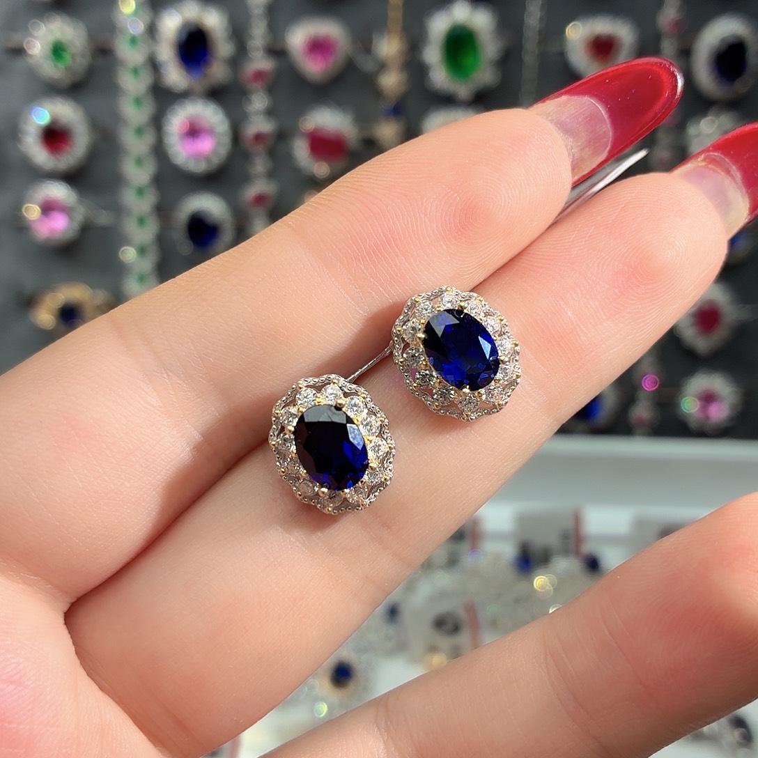 925银培育皇家蓝色宝石