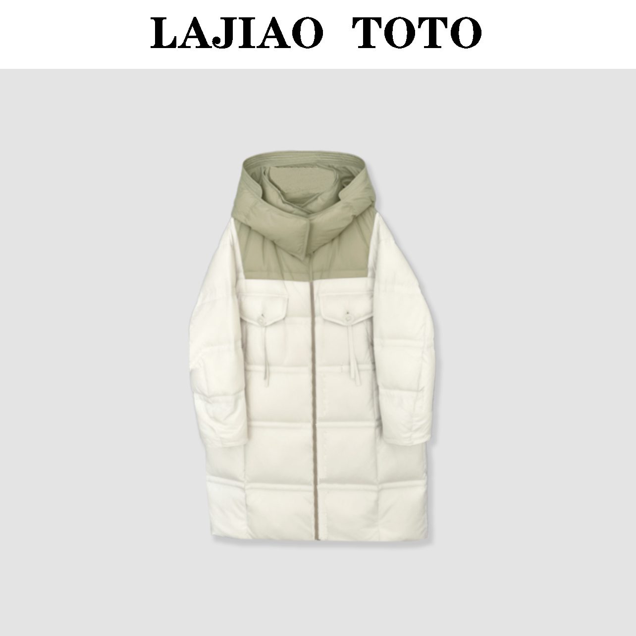 辣椒姐【雪顶抹茶】宽松保暖中长款户外女士舒适羽绒服外套#323