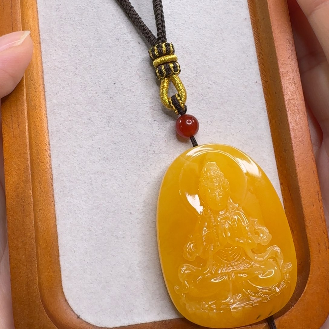 蜜蜡毛衣链未镶嵌