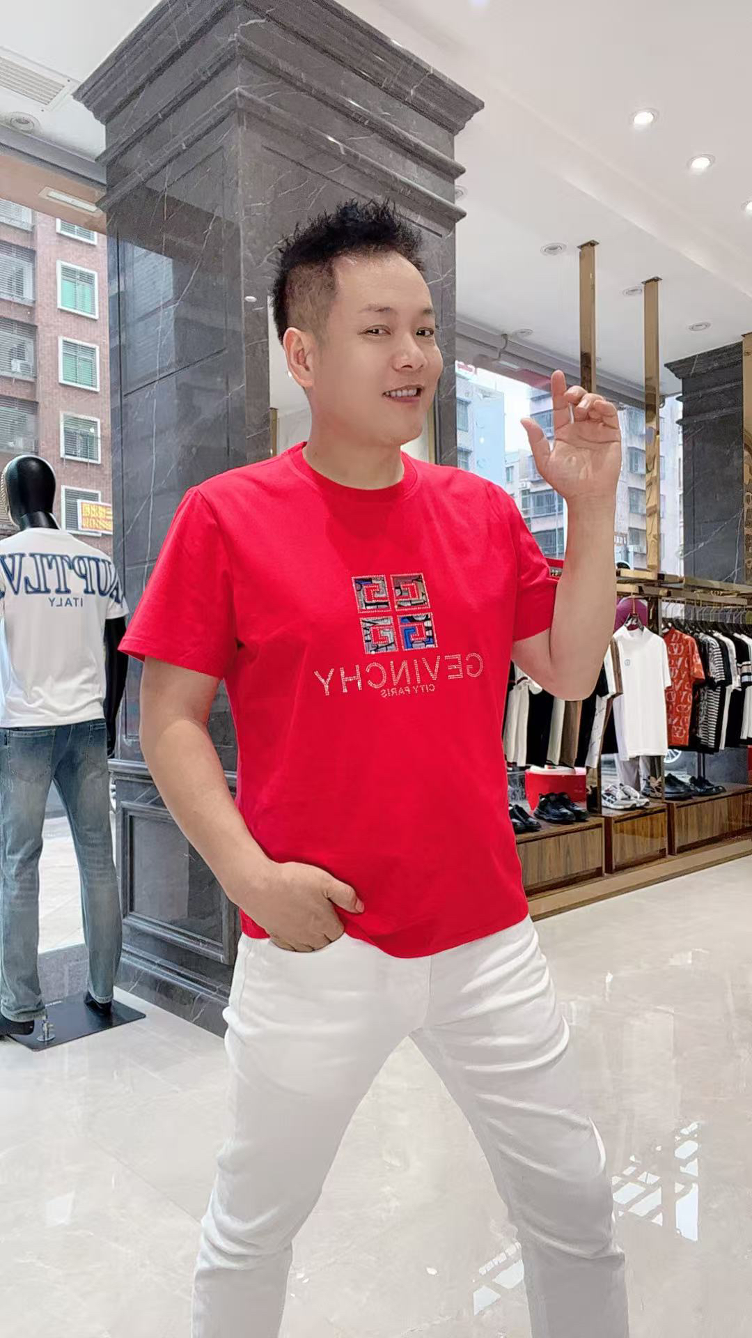 547夏季新款男士欧货时尚丝光液氨棉短袖