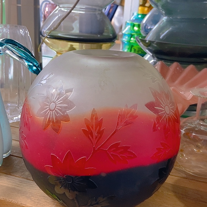 琉璃琉璃花瓶高20宽7