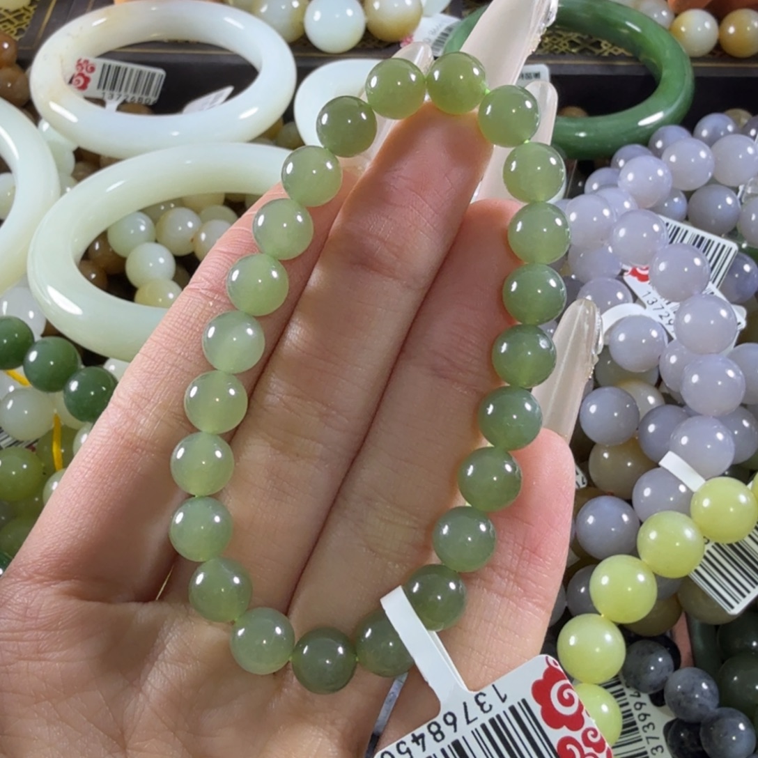 和田玉未镶嵌手链3