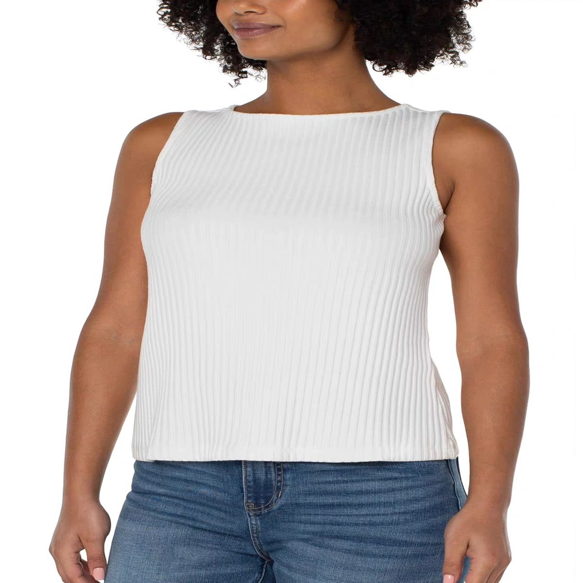 素素外贸《老美极简风坑条针织无袖背心T桖》舒适柔软百搭外穿女秋