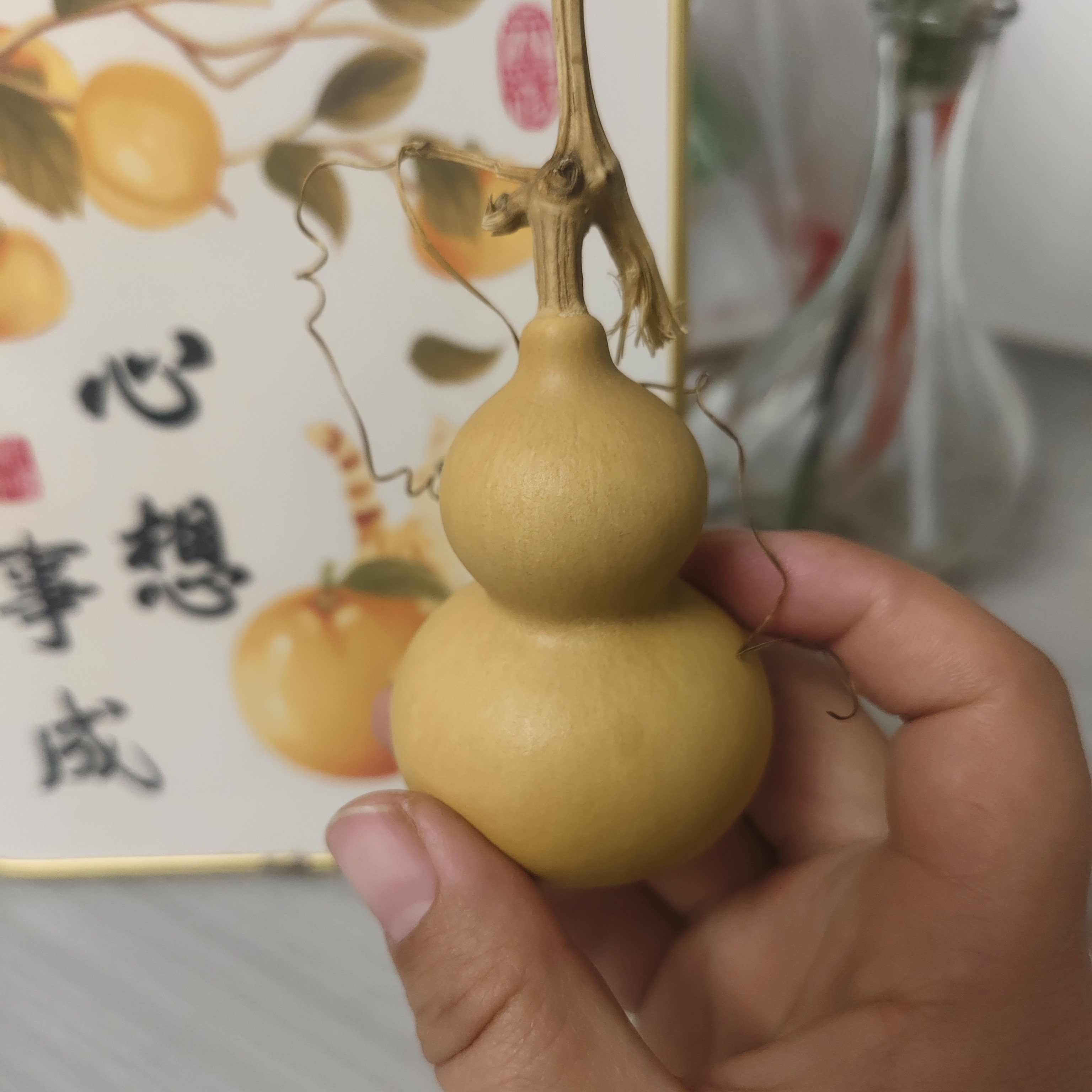 天然小葫芦文玩手把件带龙头可盘玩的奶嘴八宝葫芦