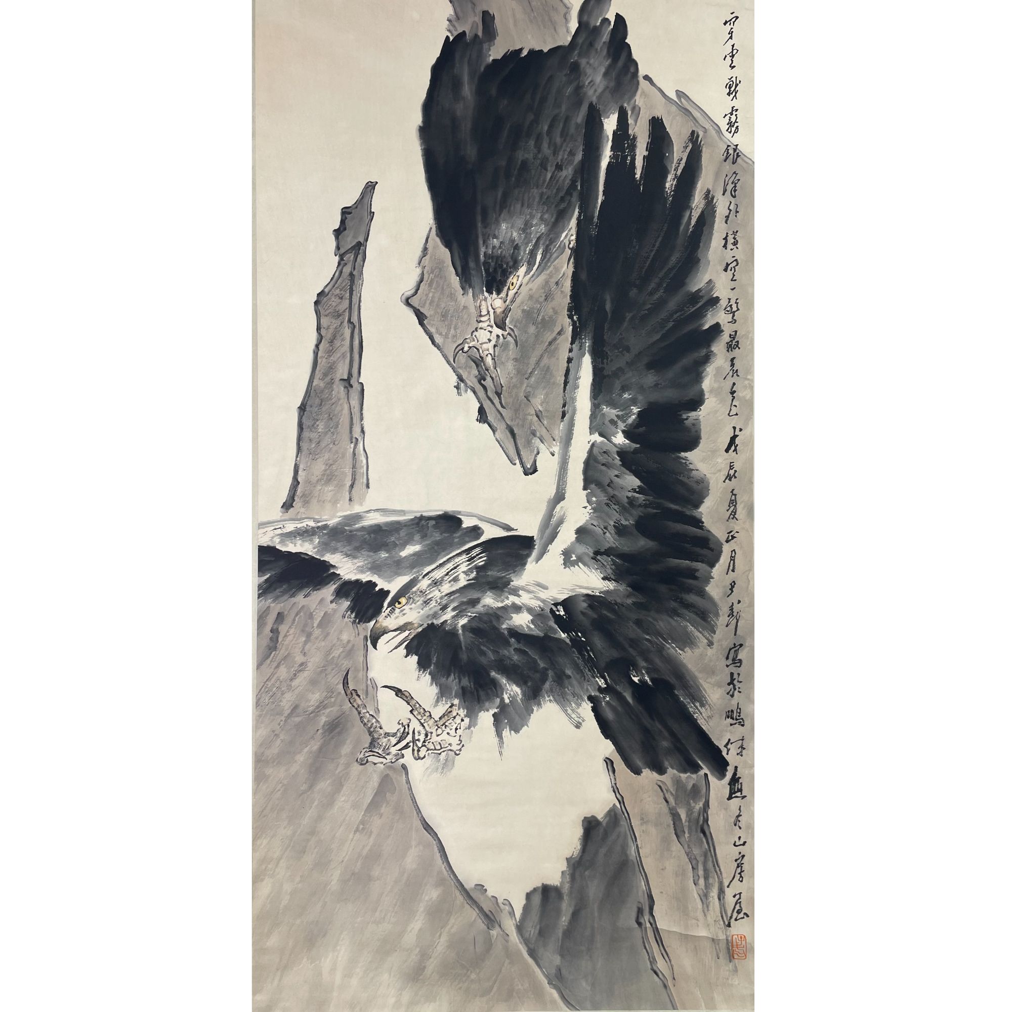 王子武立轴136*68约8.3平尺