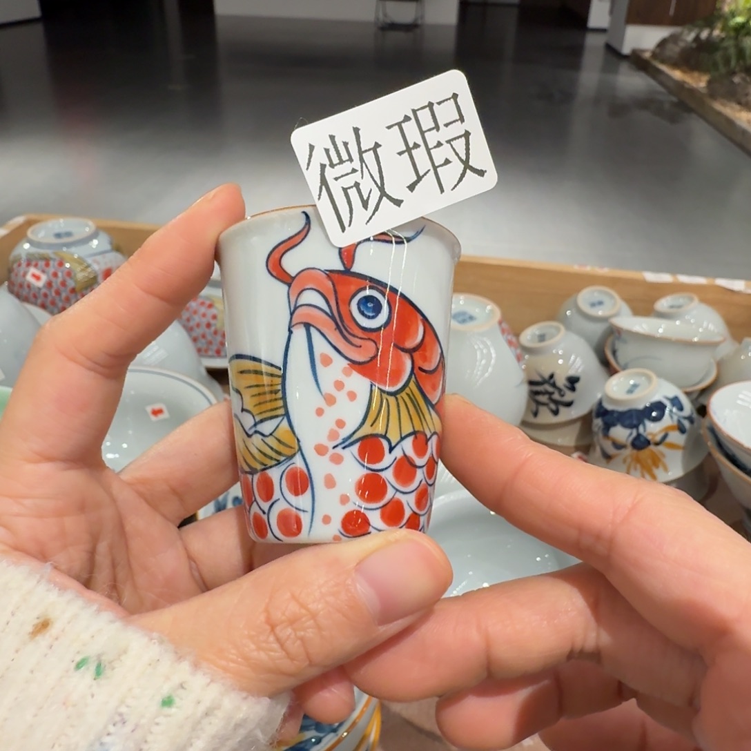 釉下手绘茶具微瑕