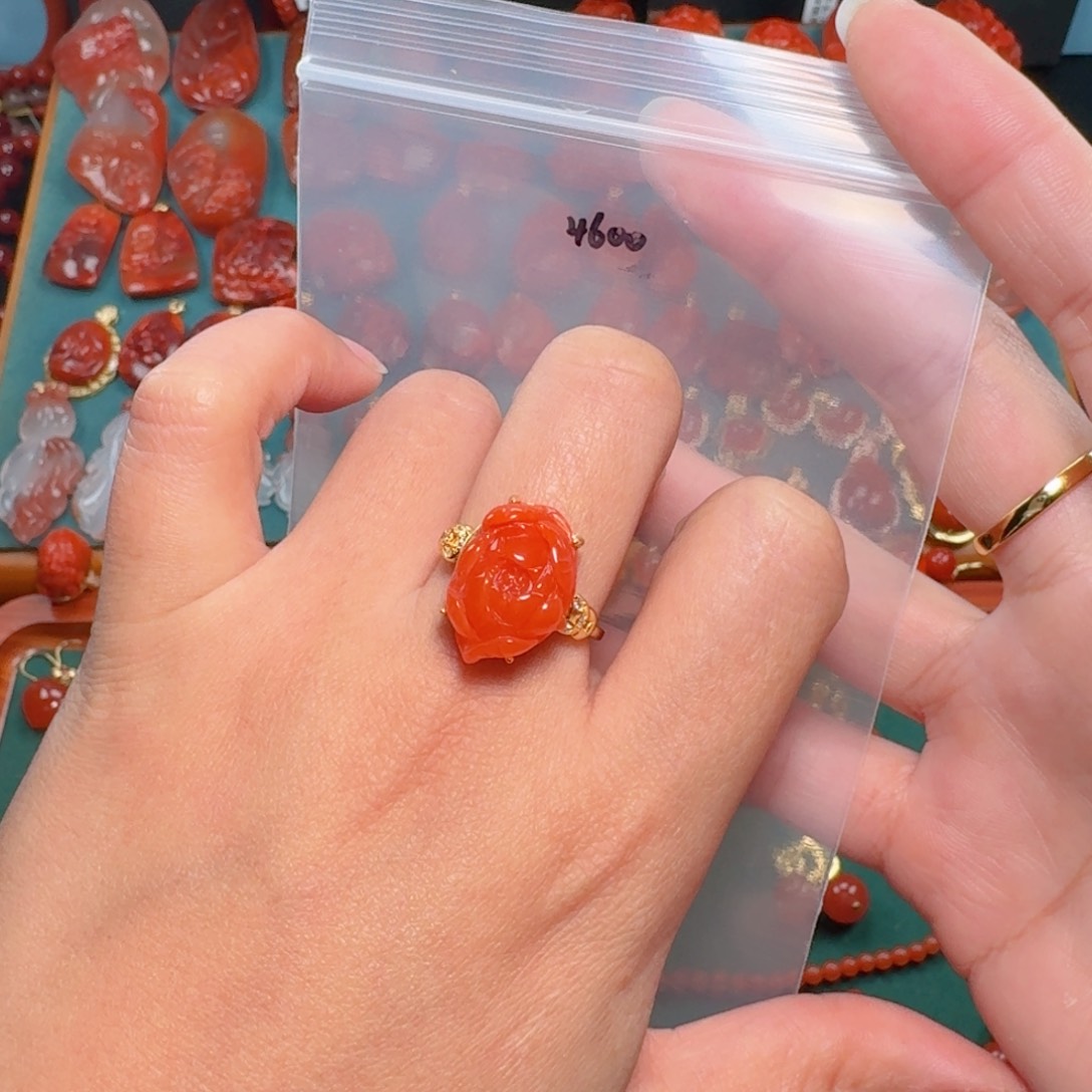 南红玛瑙南红银S925镶嵌