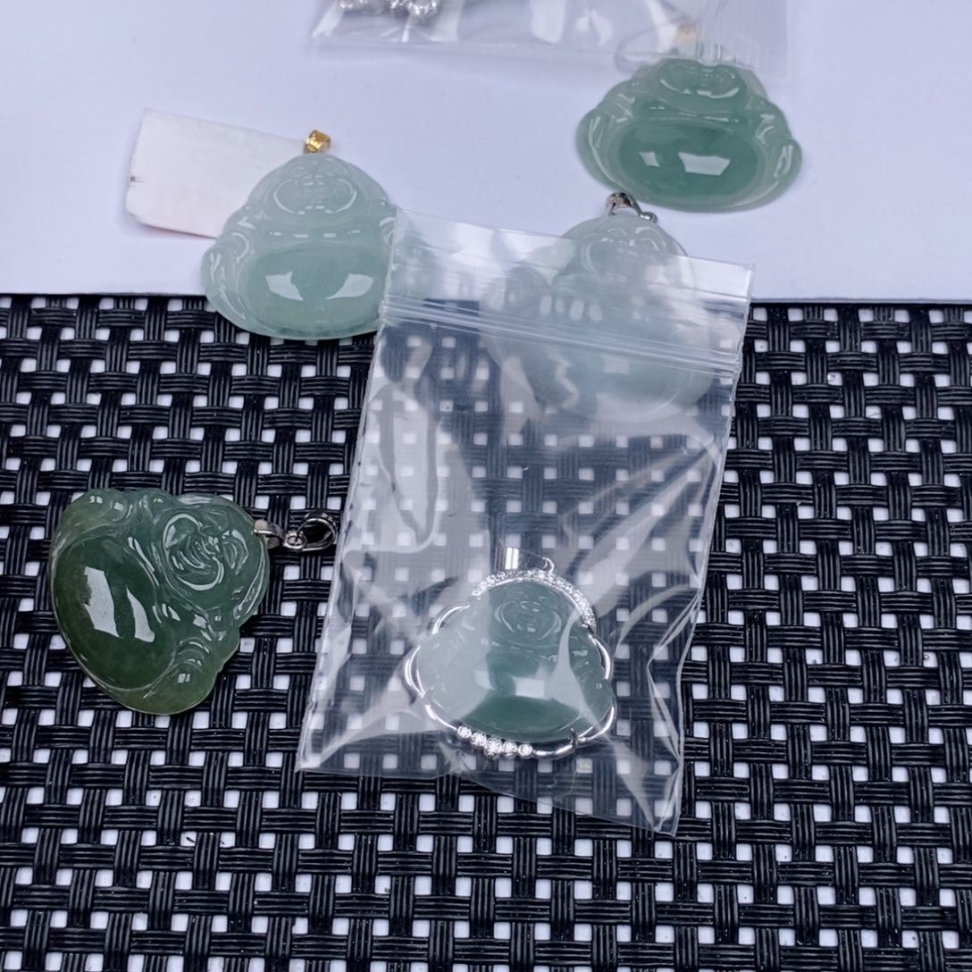 翡翠银S925镶嵌颈饰挂件