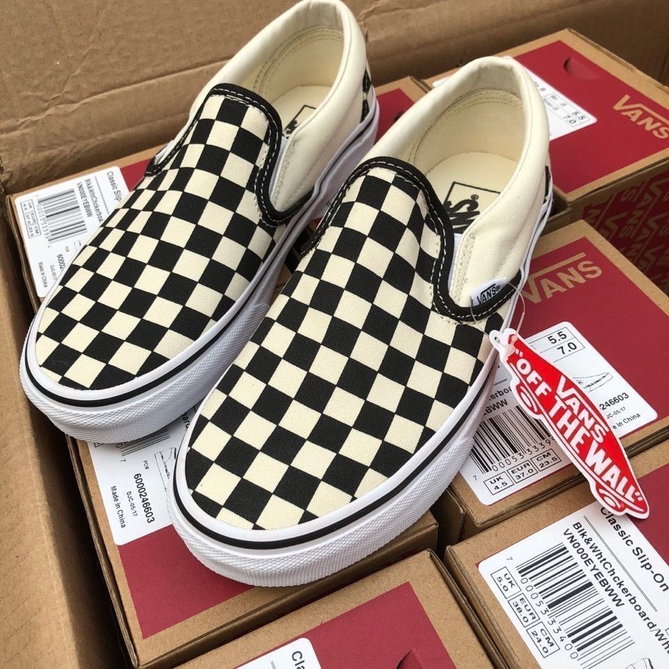 新百伦【清仓】VAN_S棋盘格一脚蹬经典永不过时清凉一夏男女休闲鞋