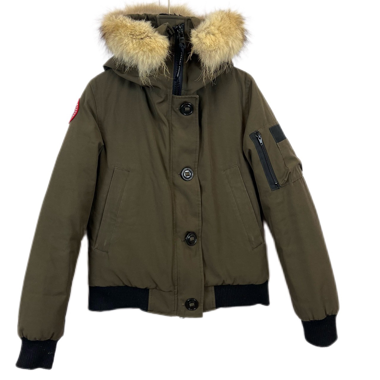 010227 Canada Goose/加拿大鹅 兜帽饰边飞行员连帽羽绒服 S码