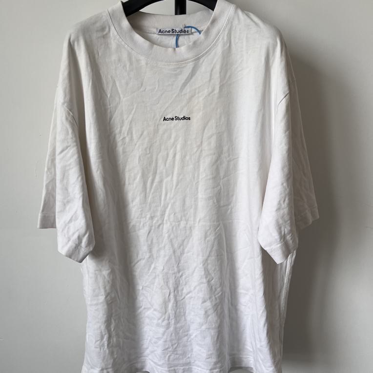99新 Acne studio 微标印花棉质休闲短袖99新 XL码 01274