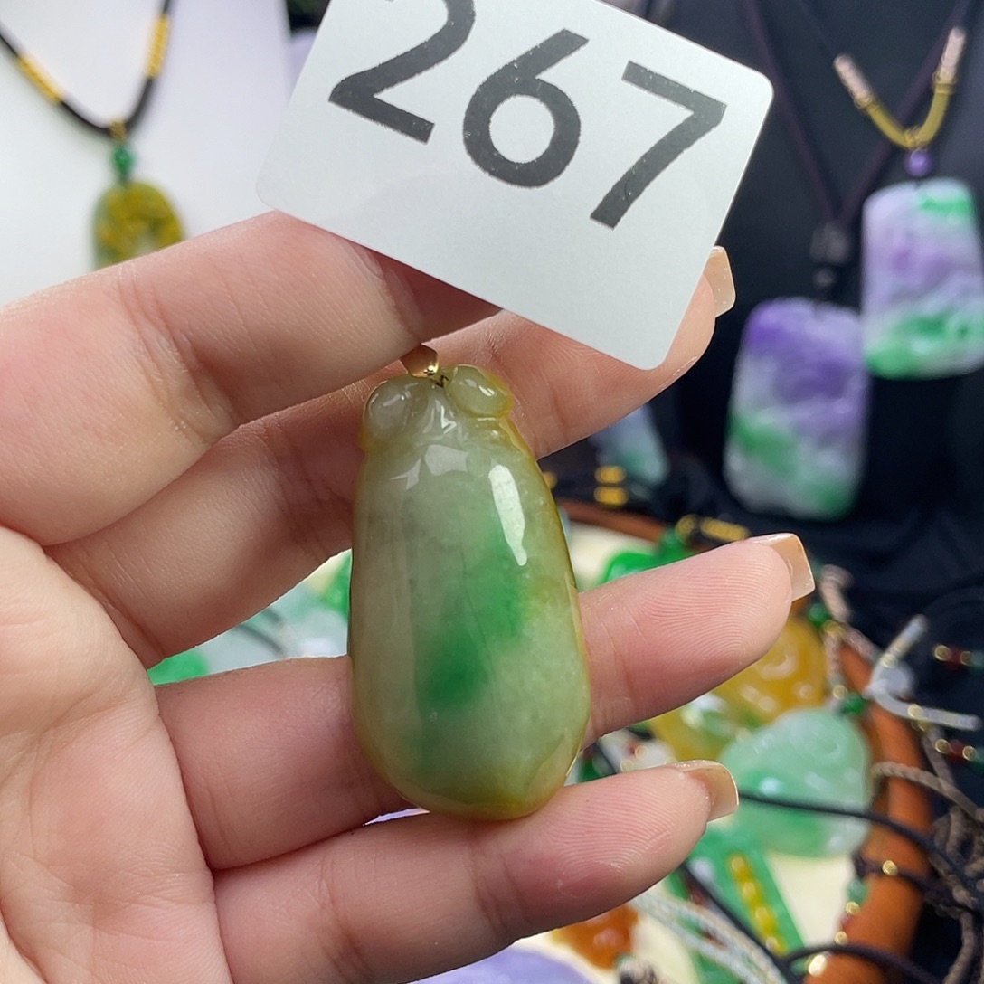 翡翠未镶嵌吊坠(赠链)