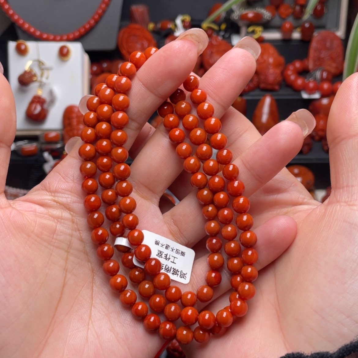 【闪购商品】南红玛瑙佛珠7未镶嵌尚***3