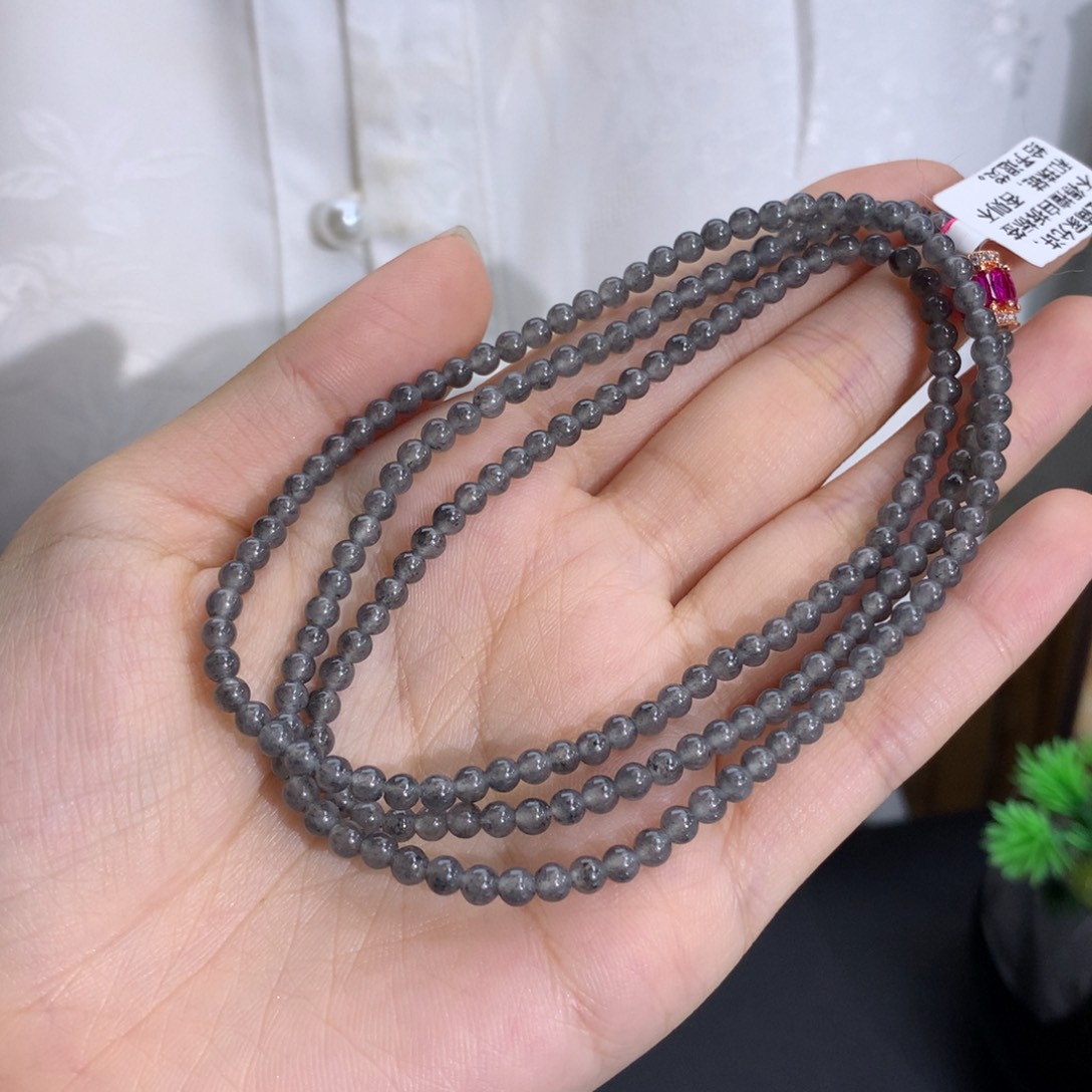 未镶嵌手串翡翠卡3.5冰胶黑乌鸡