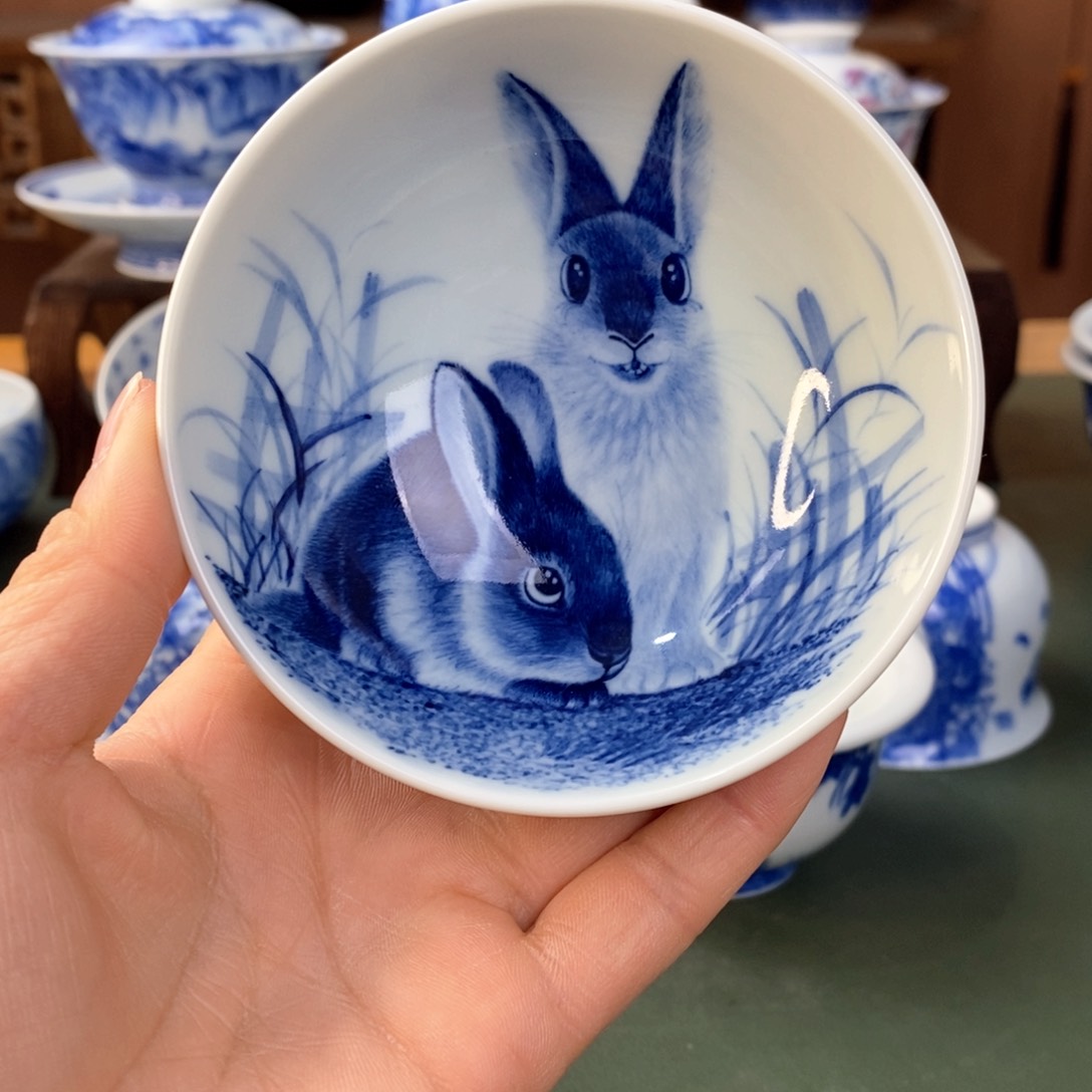 杯人**戏景德镇陶瓷手工手绘