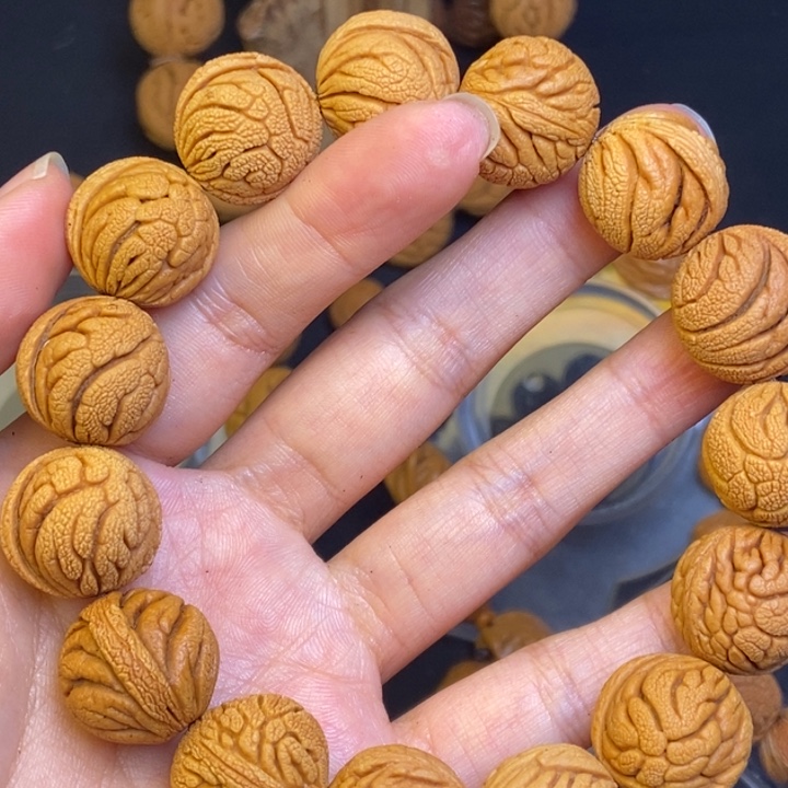 手串文玩核桃秦岭龙纹桃核22
