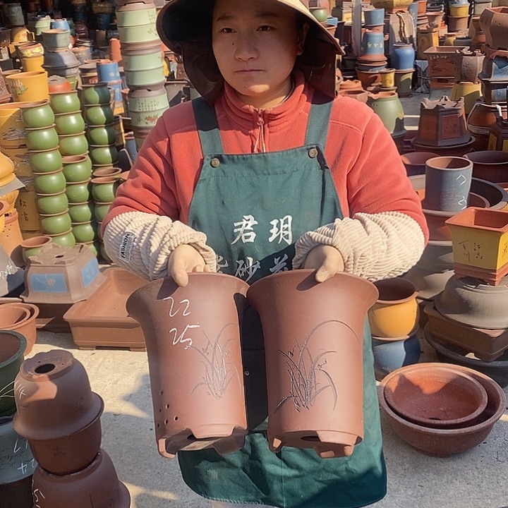紫砂花盆紫砂花盆