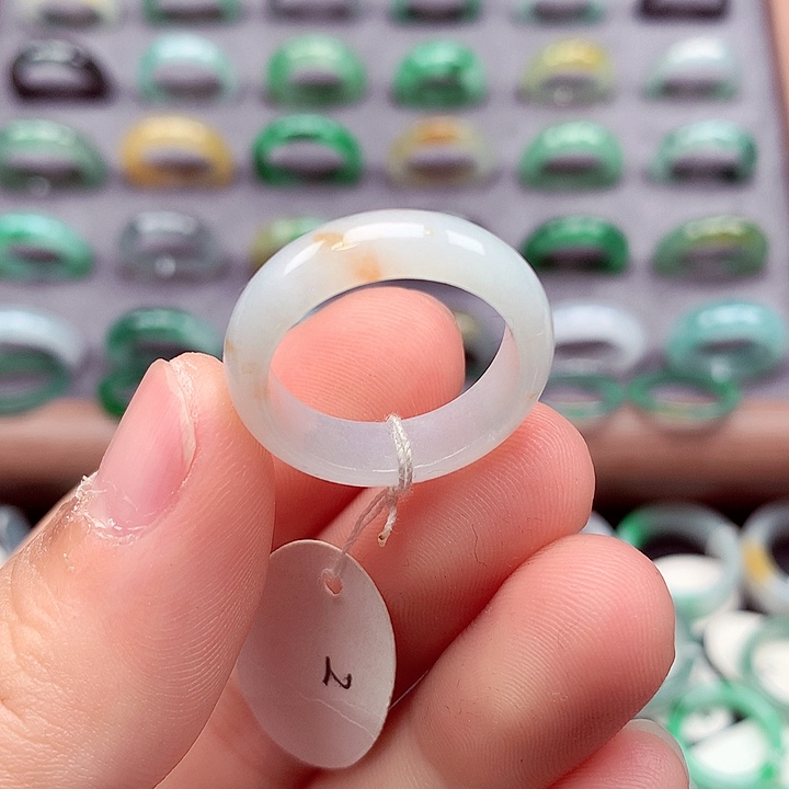翡翠未镶嵌戒指17-18号