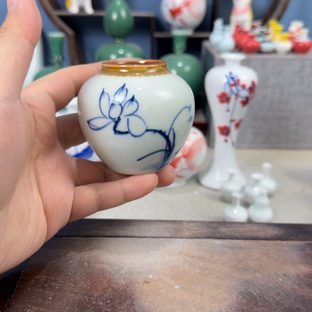 陶瓷手工小花器摆件
