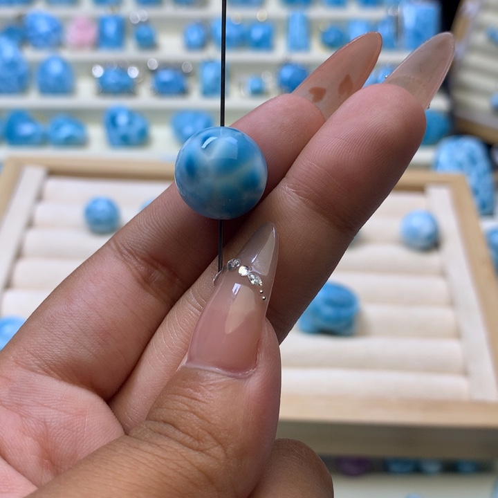 针钠钙石（海纹石）未镶嵌珠宝半成品S****y