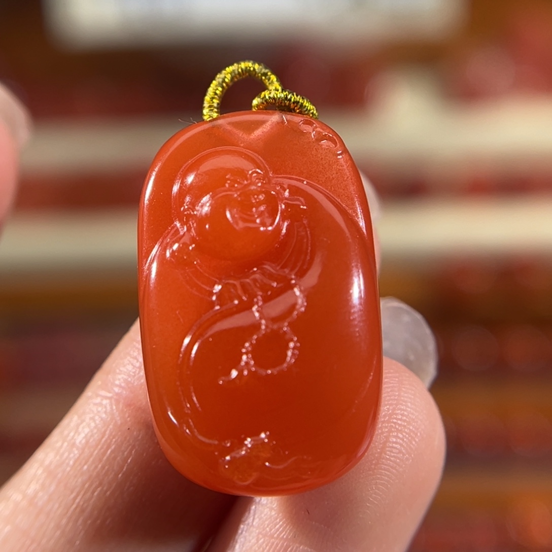 南红玛瑙未镶嵌福在眼前 16.5x26.6mm