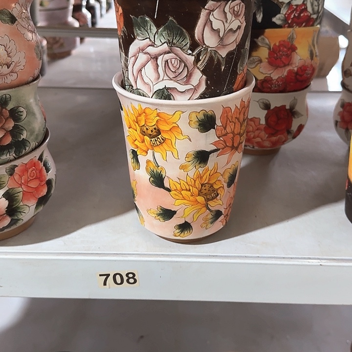 紫砂花盆景德镇陶瓷