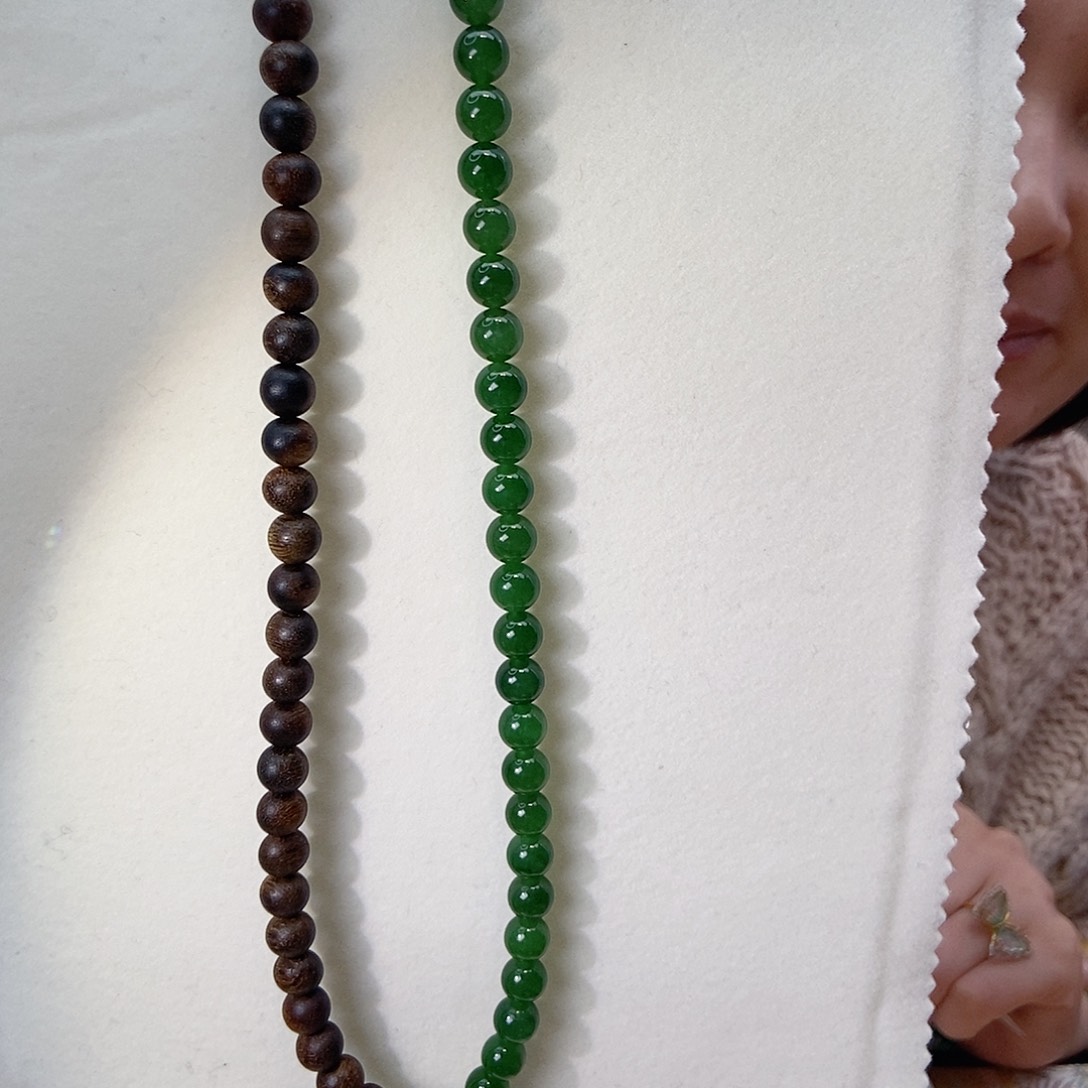 和田玉（碧玉）颈饰未镶嵌设计款项链