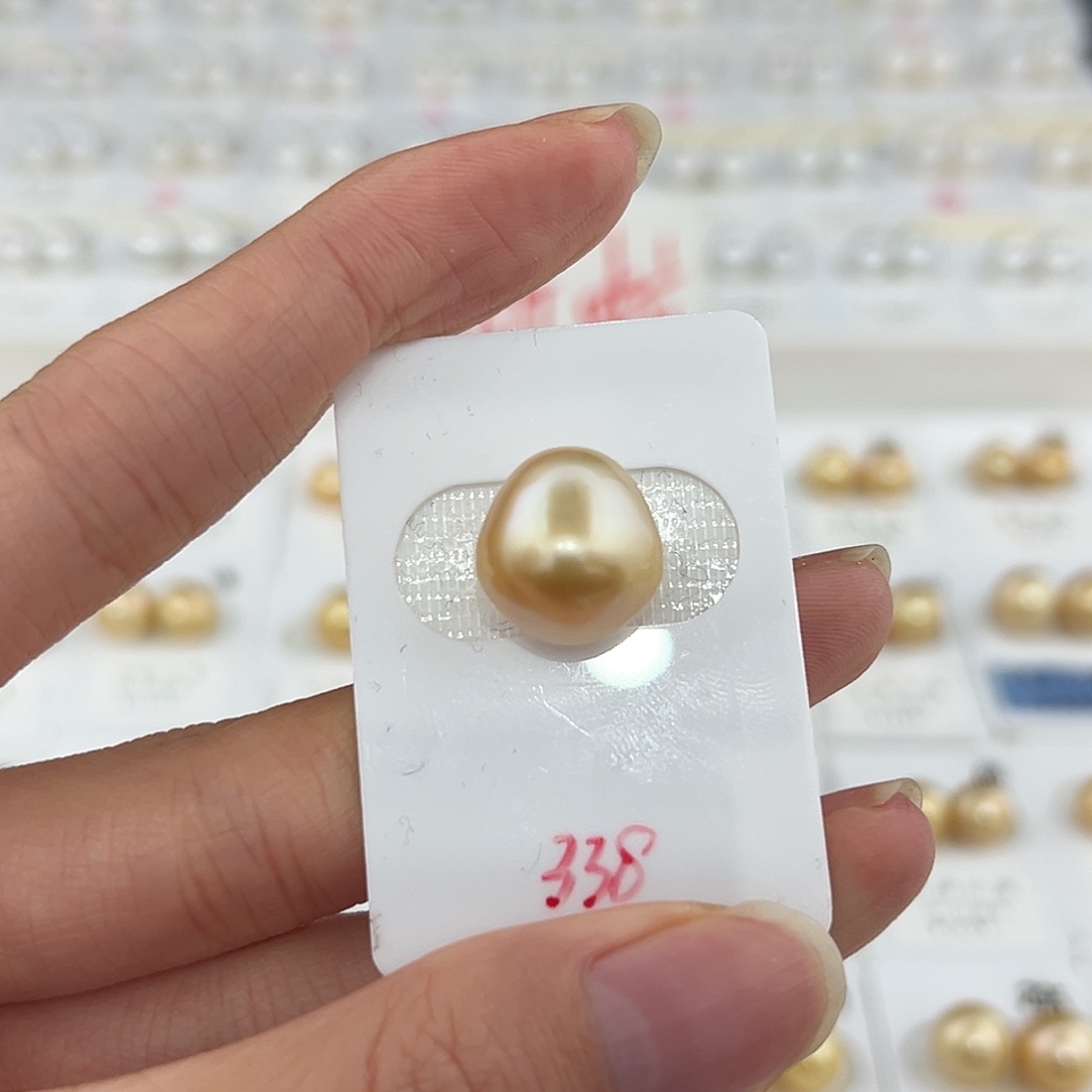 定制海水珍珠未镶嵌裸珠13.8 极光