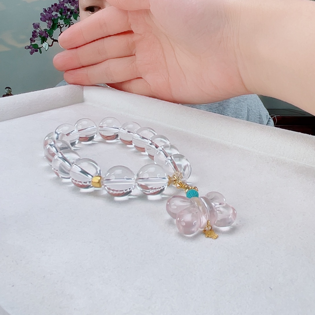 水晶手链18K金镶嵌水晶14