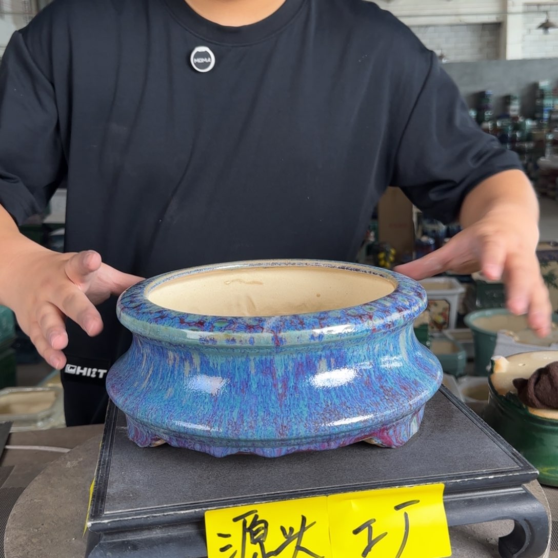 陶。一风堂石湾花盆 微瑕