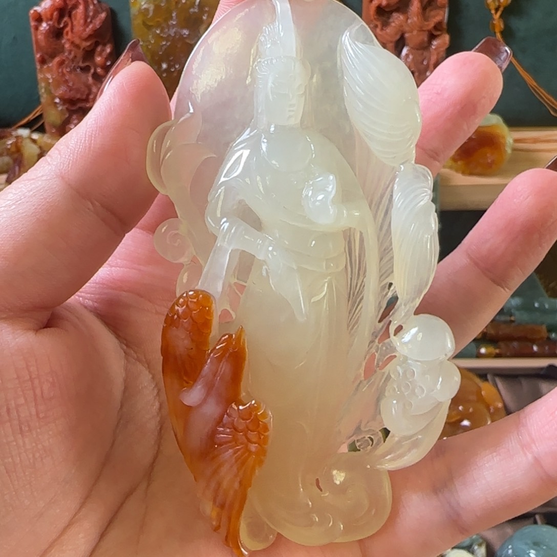 蛇纹石玉颈饰合金你****天