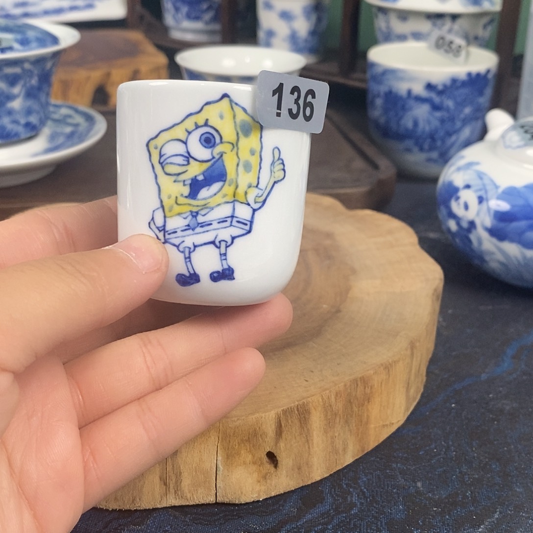 瓷片景德镇手绘青花茶器136