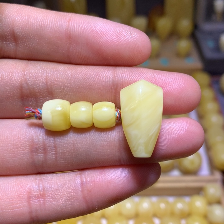 未镶嵌蜜蜡裸石天然俄料白花蜜蜡直切套装8-11.8