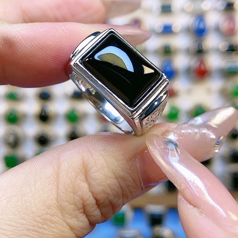 【闪购商品】玛瑙/玉髓戒指银S925镶嵌