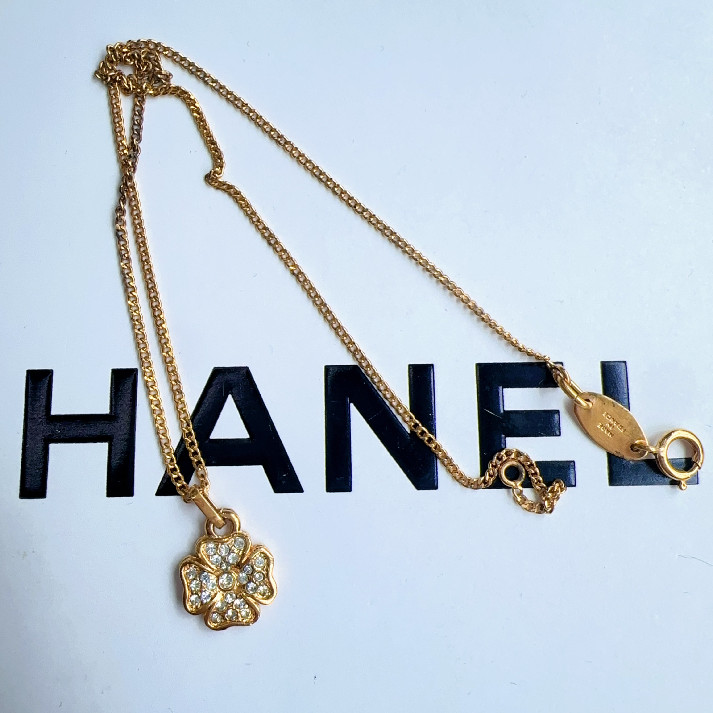 95新 Chanel/香奈儿  Chanel vintage香奈儿中古四叶草锁骨链