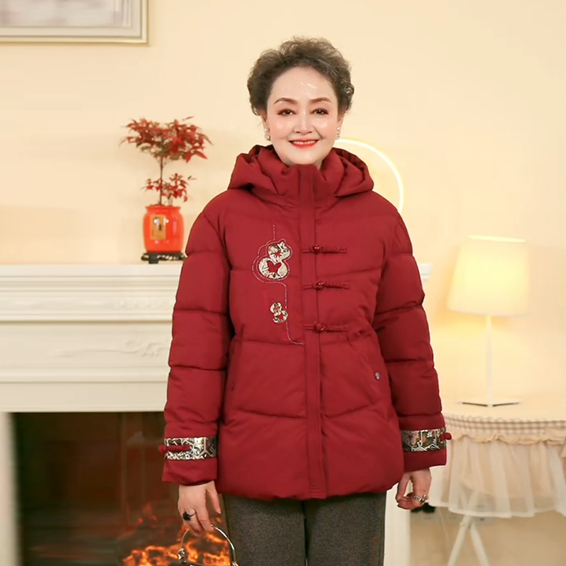 中国风棉袄时尚中老年冬季新款加厚棉衣气质妈妈装保暖棉服
