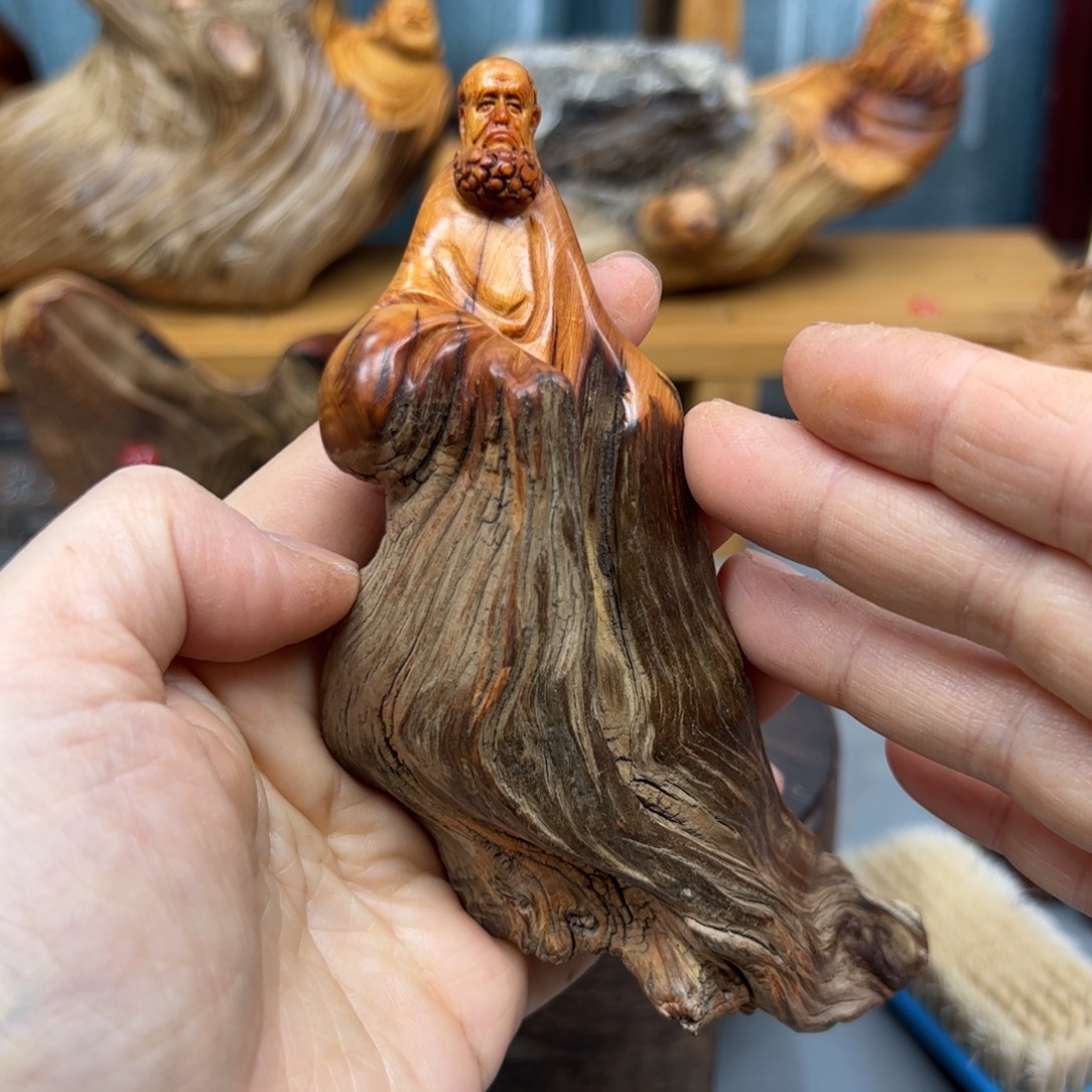 柏木崖柏木摆件手把件，34