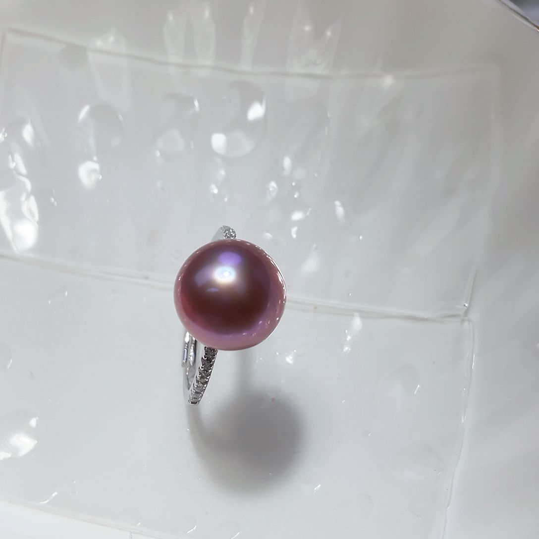 淡水珍珠戒指银S925镶嵌