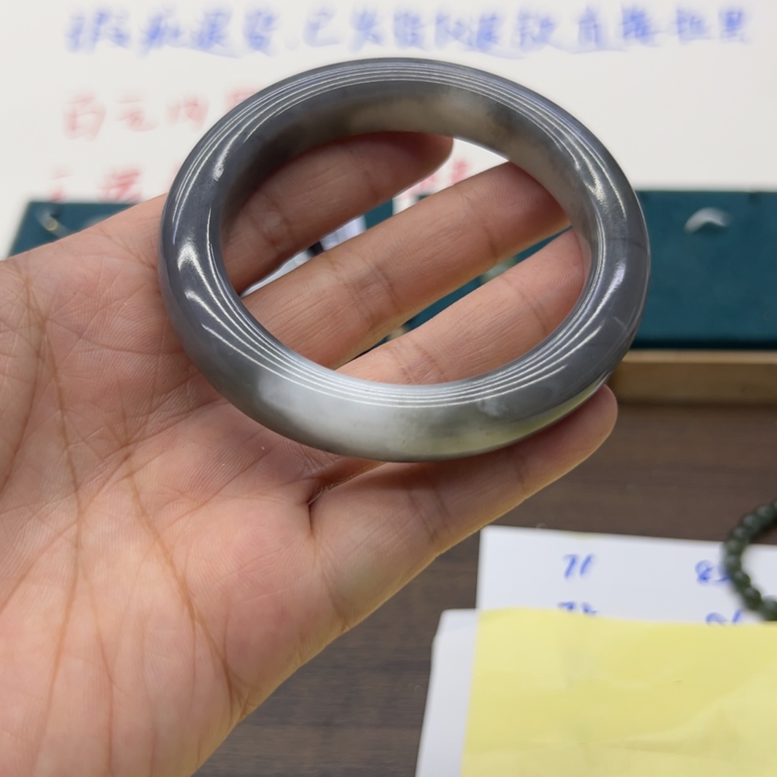 和田玉未镶嵌手镯58.1圈围62