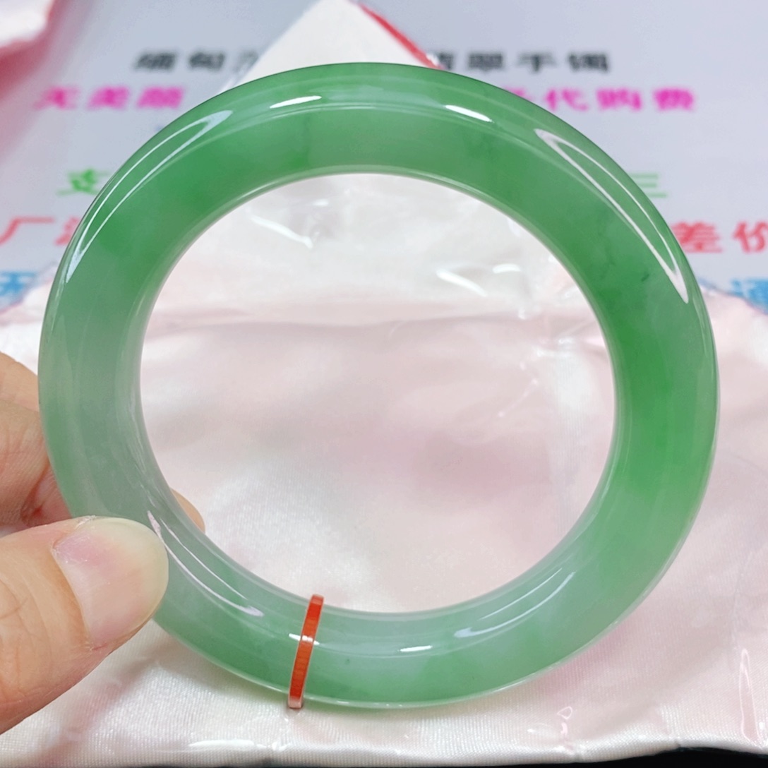 未镶嵌手镯翡翠秋**语58.5圈口圆条-高品质毕业款