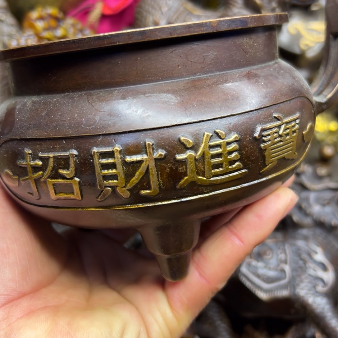 铜摆件欢迎欢迎你