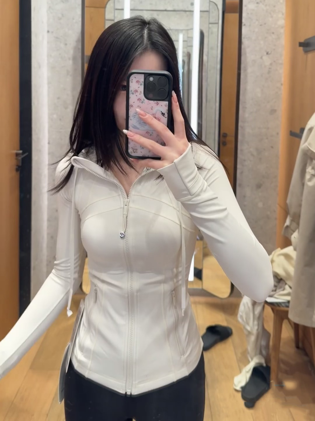 DF纸片人 修身连帽运动夹克瑜伽外套 WT07