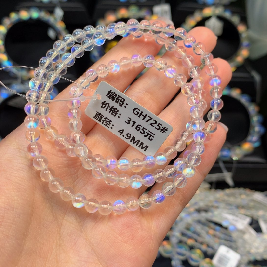 月光石手串未镶嵌GH725#4.9mm