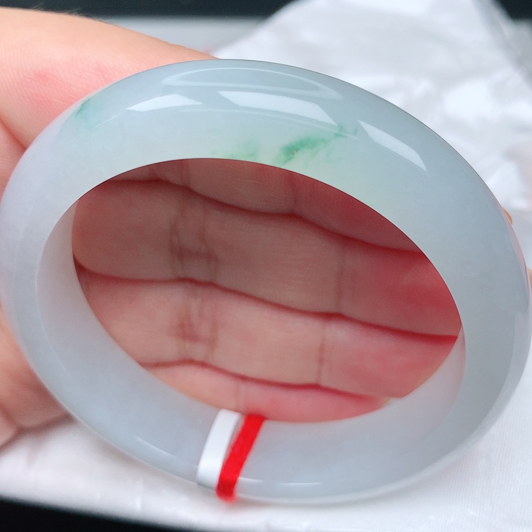 未镶嵌手镯翡翠5冰飘花 清爽干净
