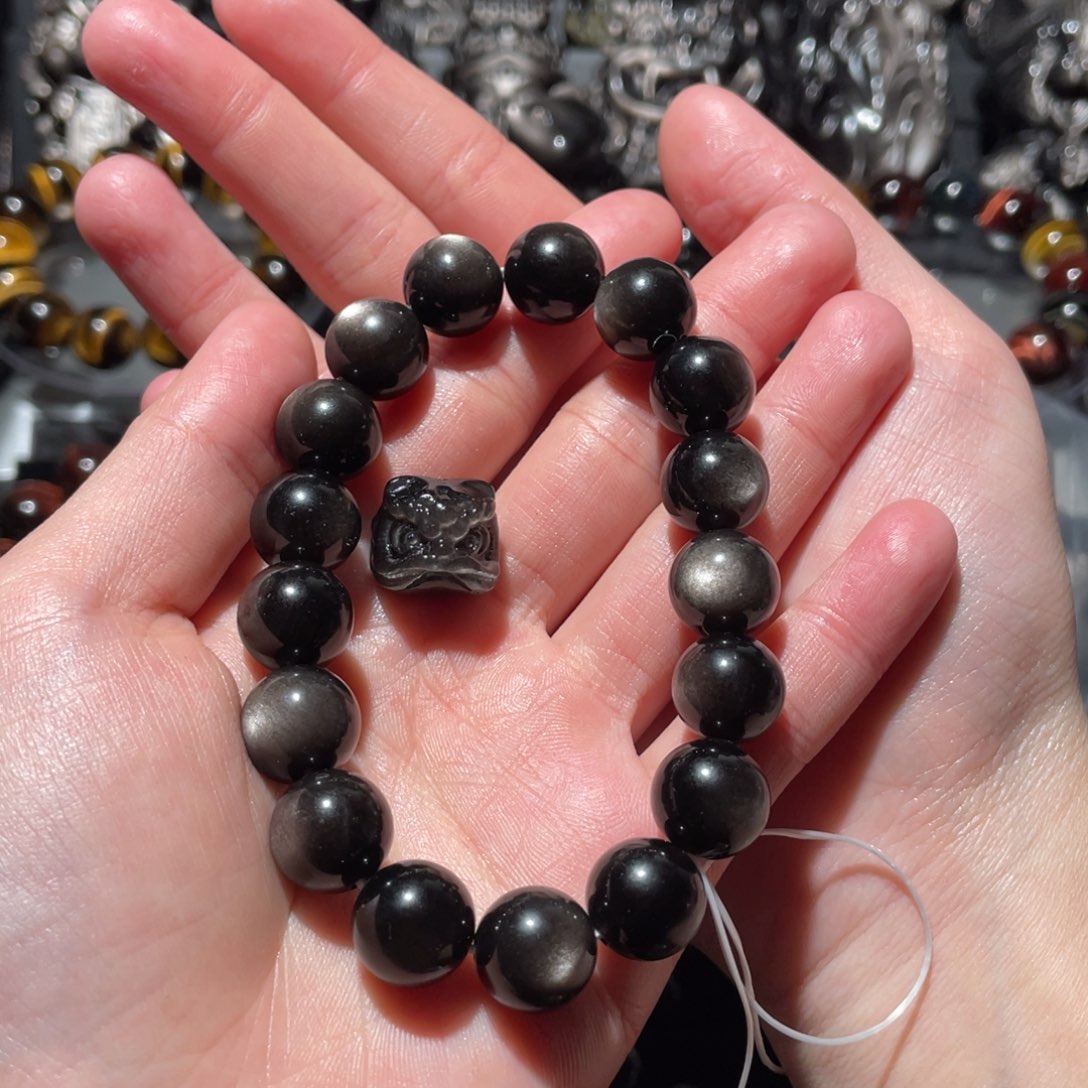 黑曜岩手串未镶嵌.*?