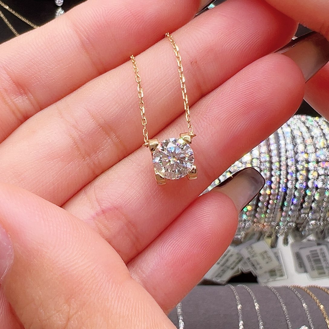 实验室培育钻石套链18K金镶嵌